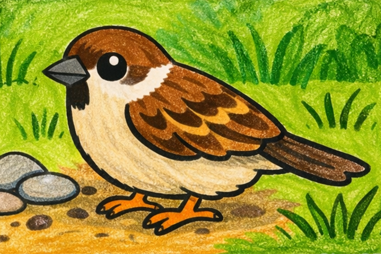 spatzen2 Illustration Spatz